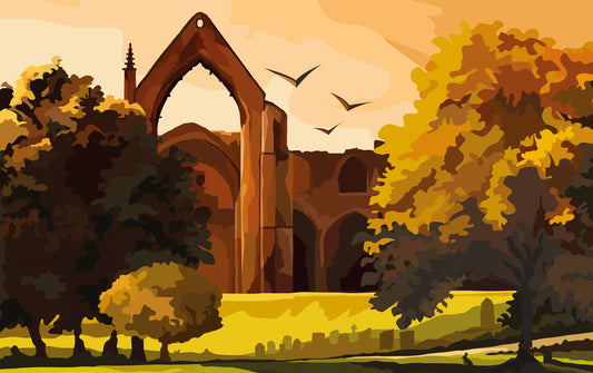 Bolton Abbey Travel Print Crop