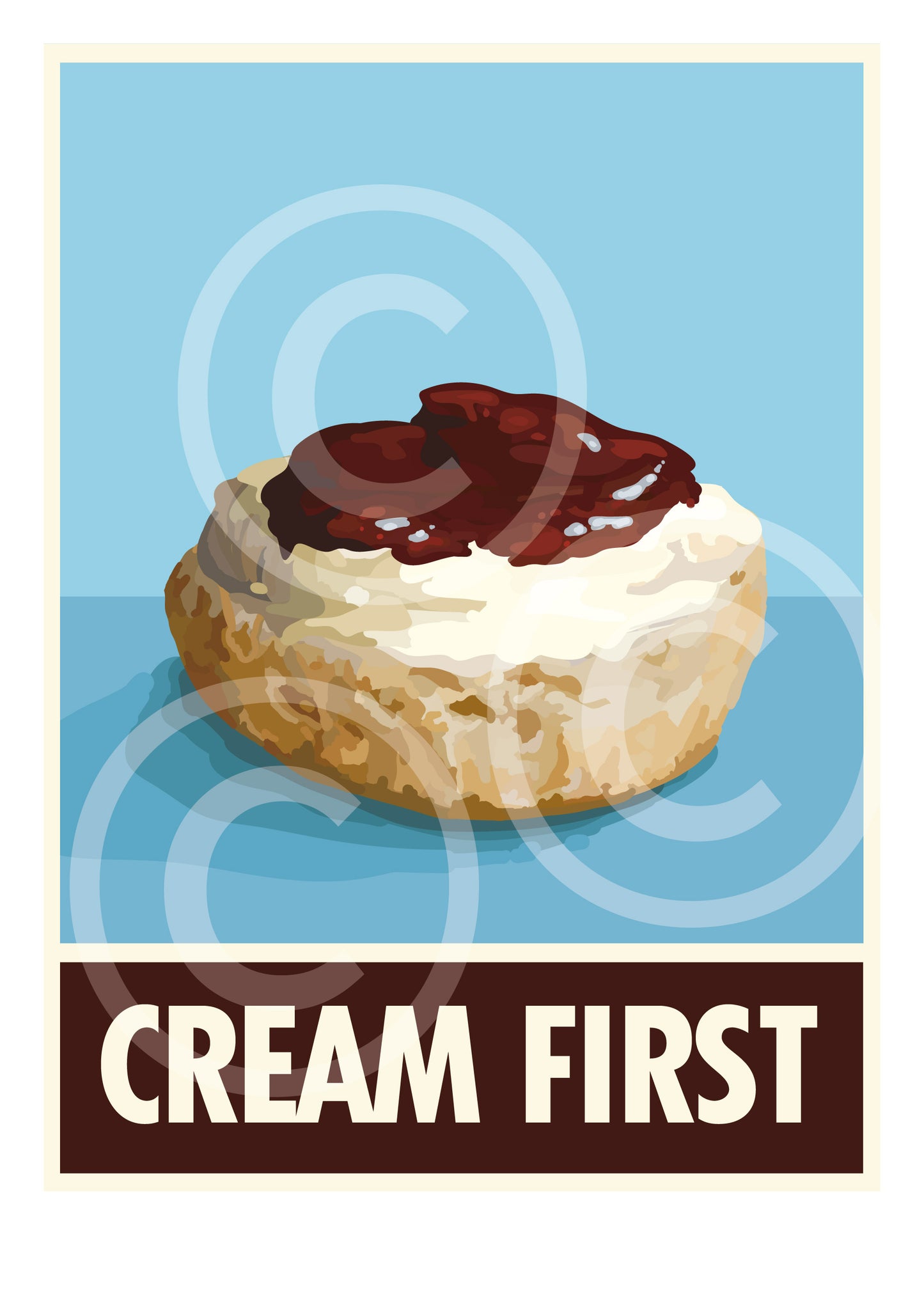 Cream First | Cream Tea | Art Print