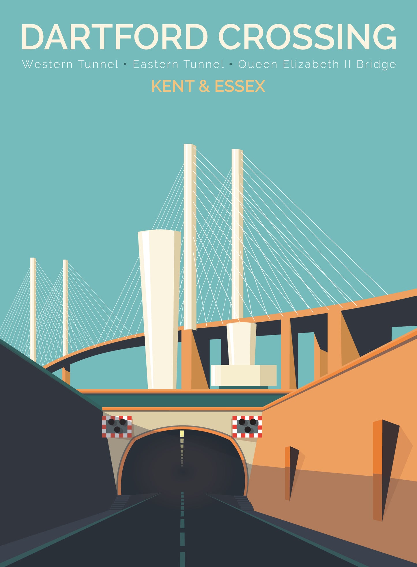 Dartford Crossing Travel Poster