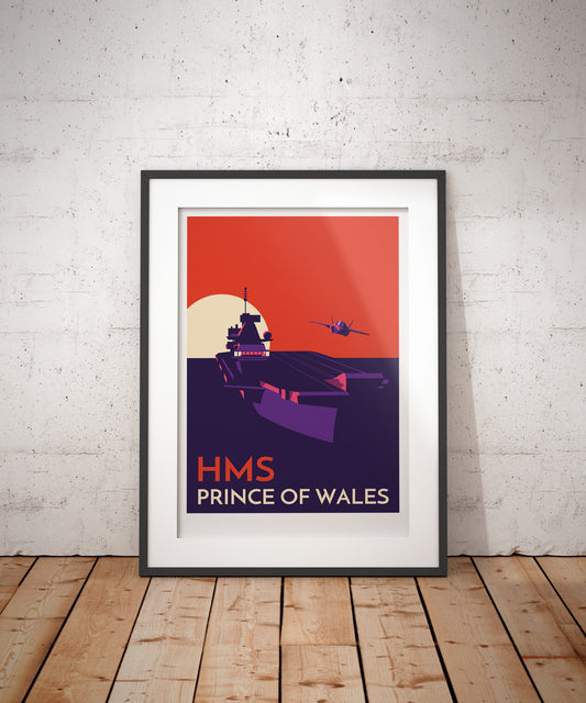 HMS Prince Of Wales, Royal Navy Art Print