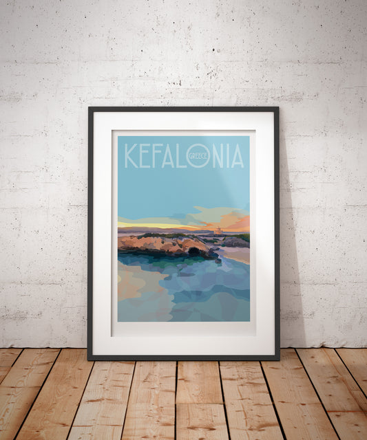 Kefalonia Argostoli Travel Poster