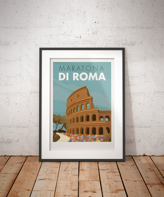 Maratona di Roma Travel Poster