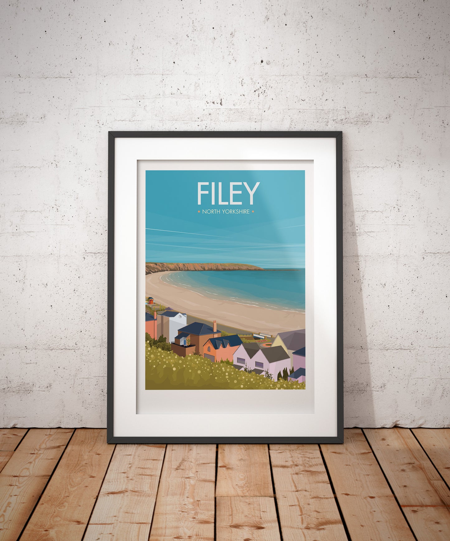 Filey Travel Poster