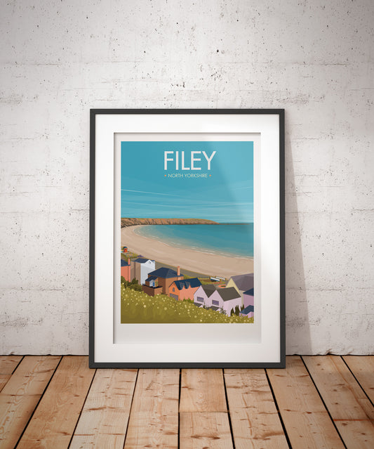 Filey Travel Poster