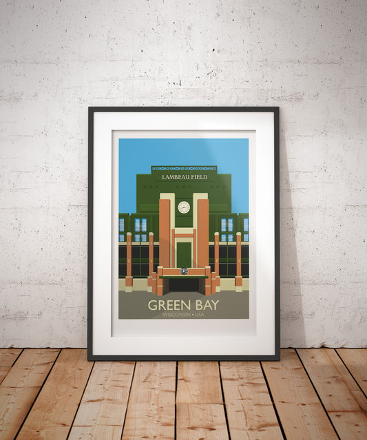 Lambeau Field, Green Bay Travel Poster