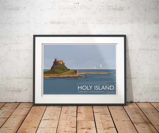 Holy Island Travel Poster