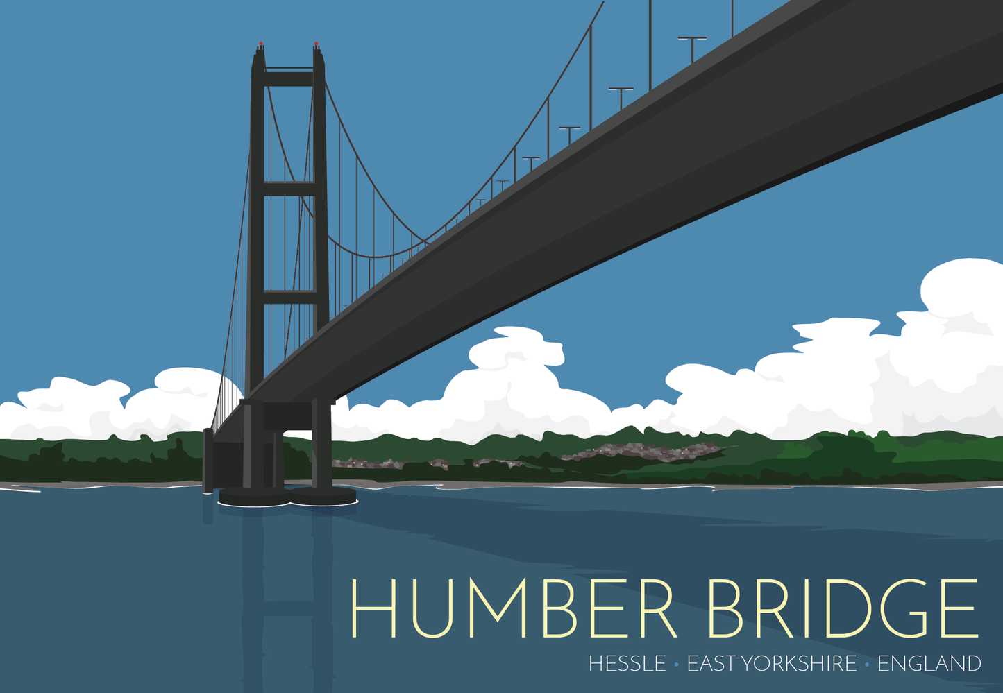 Humber Bridge Travel Poster