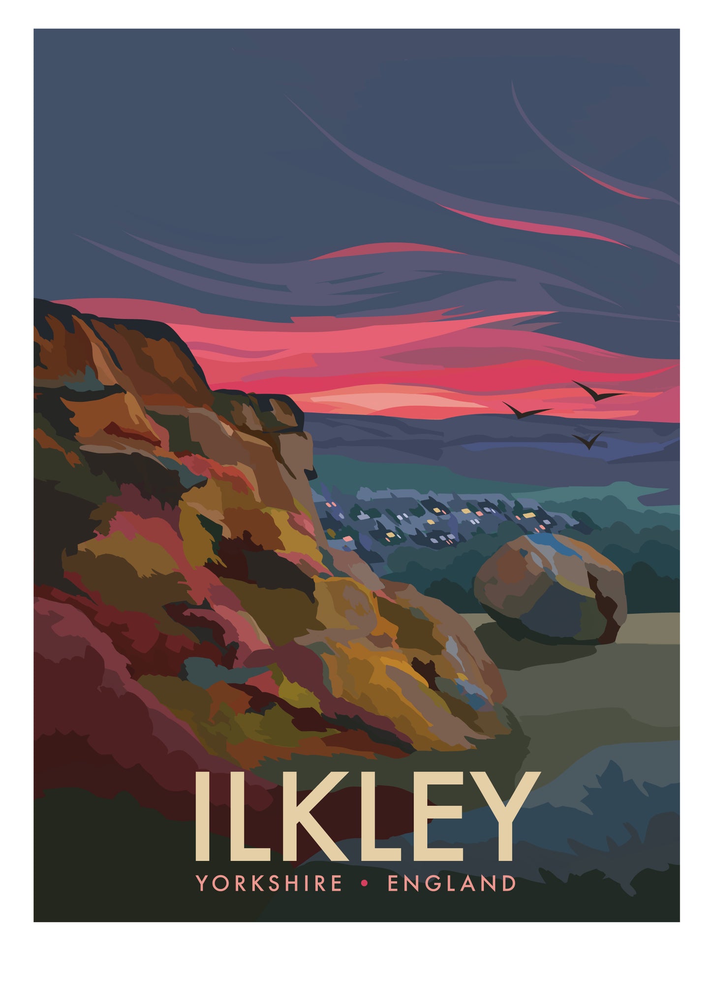 Ilkley, Yorkshire Travel Print