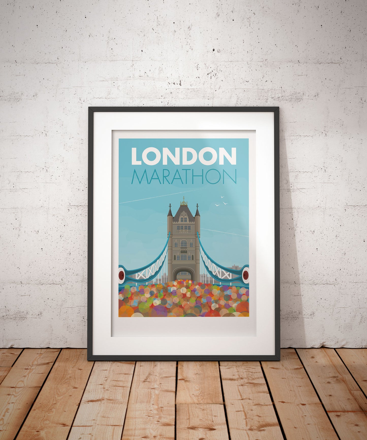 London Marathon Travel Poster