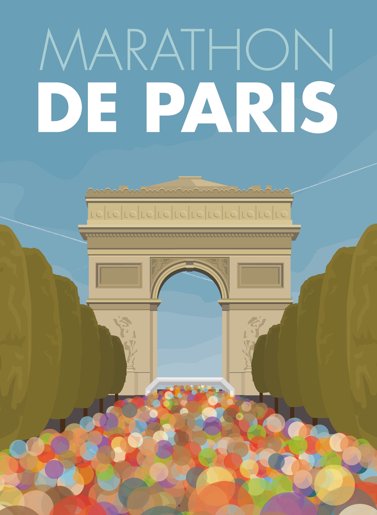 Marathon de Paris Travel Poster