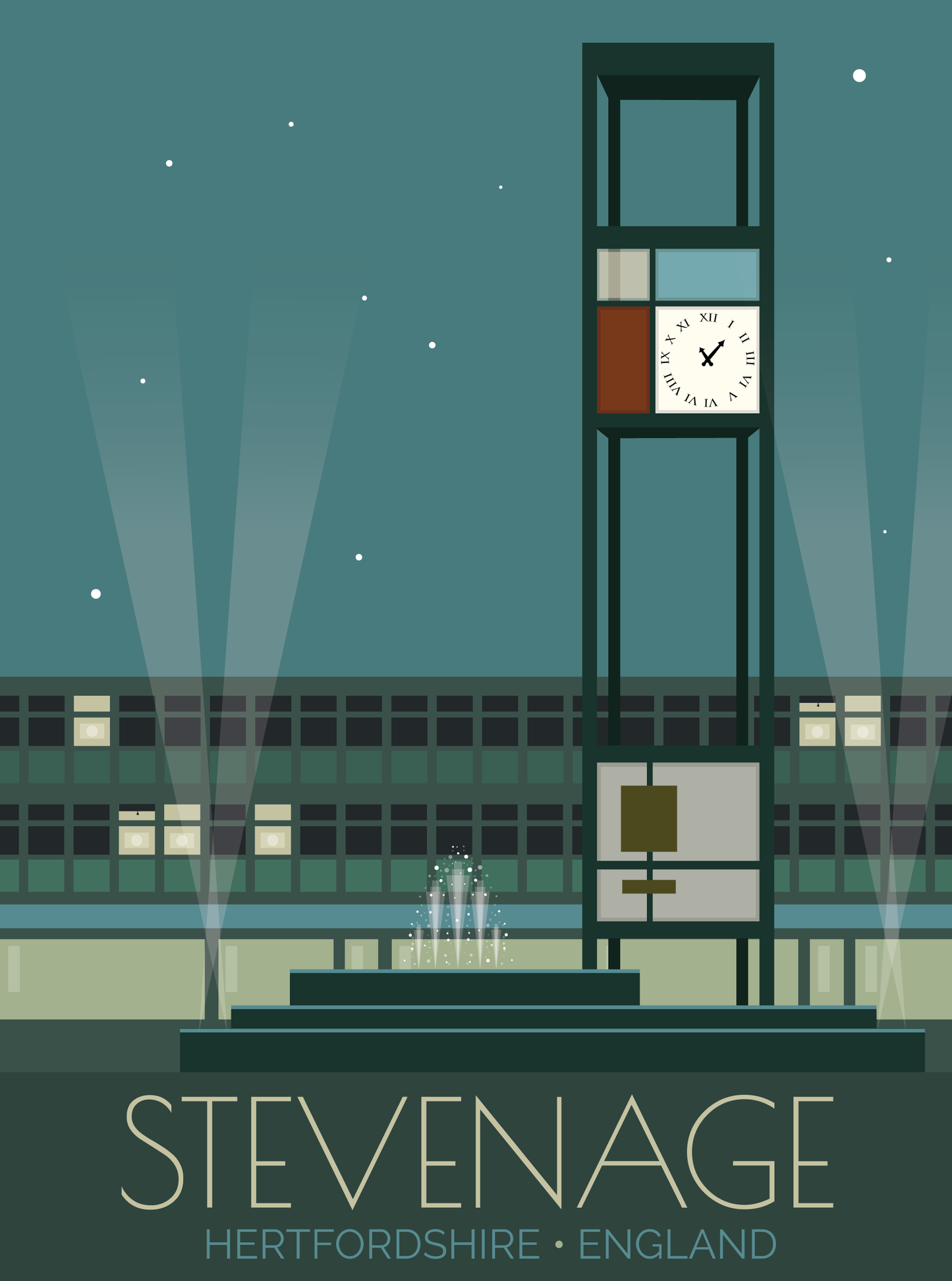 Stevenage Travel Poster