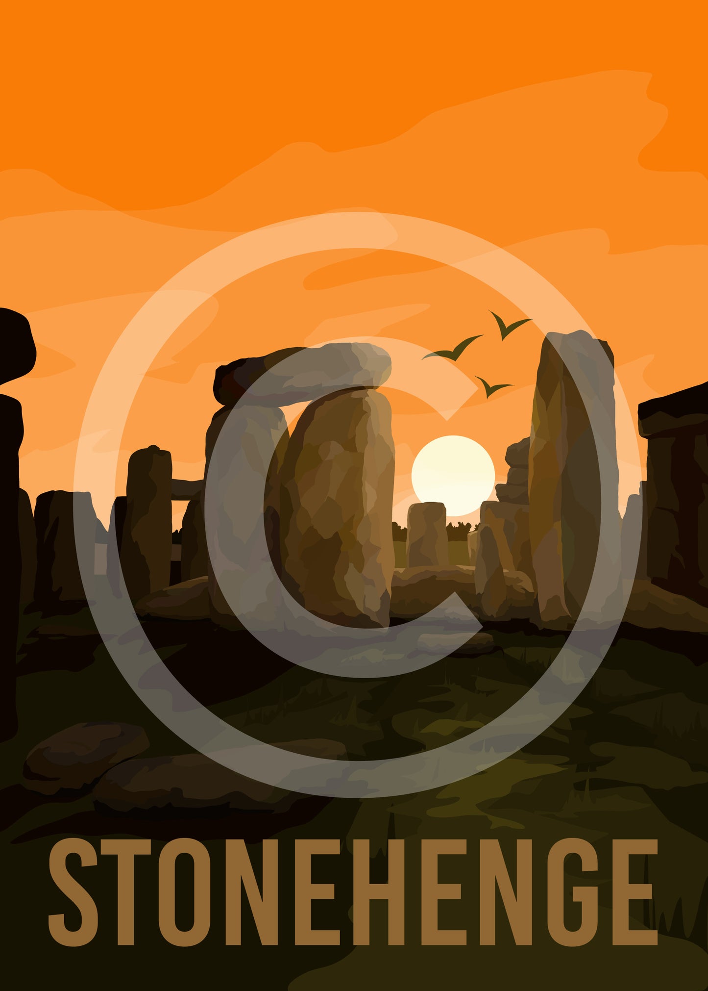 Stonehenge Travel Poster