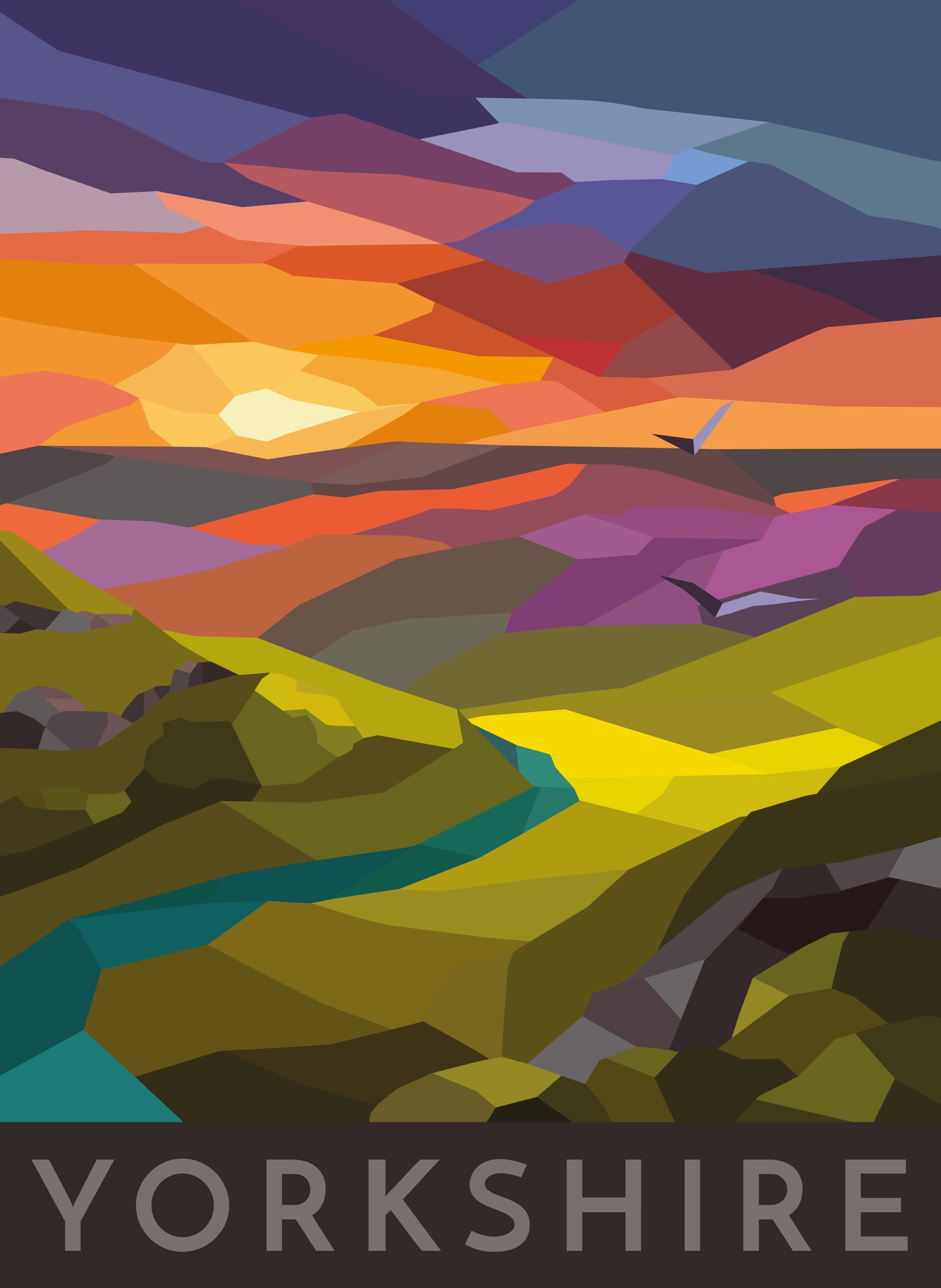 Yorkshire Travel Poster art by Georgina Westley