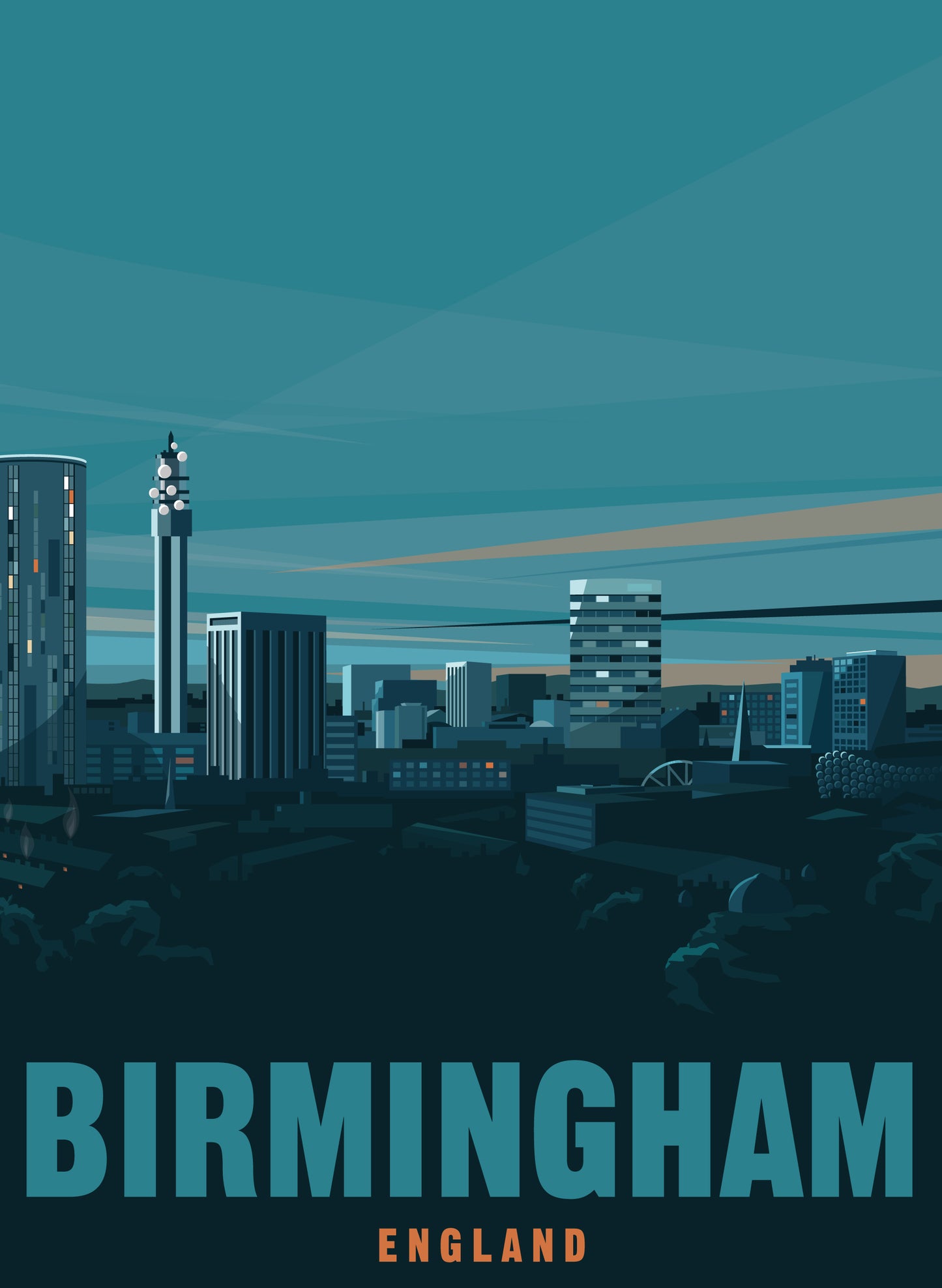 Birmingham Travel Poster