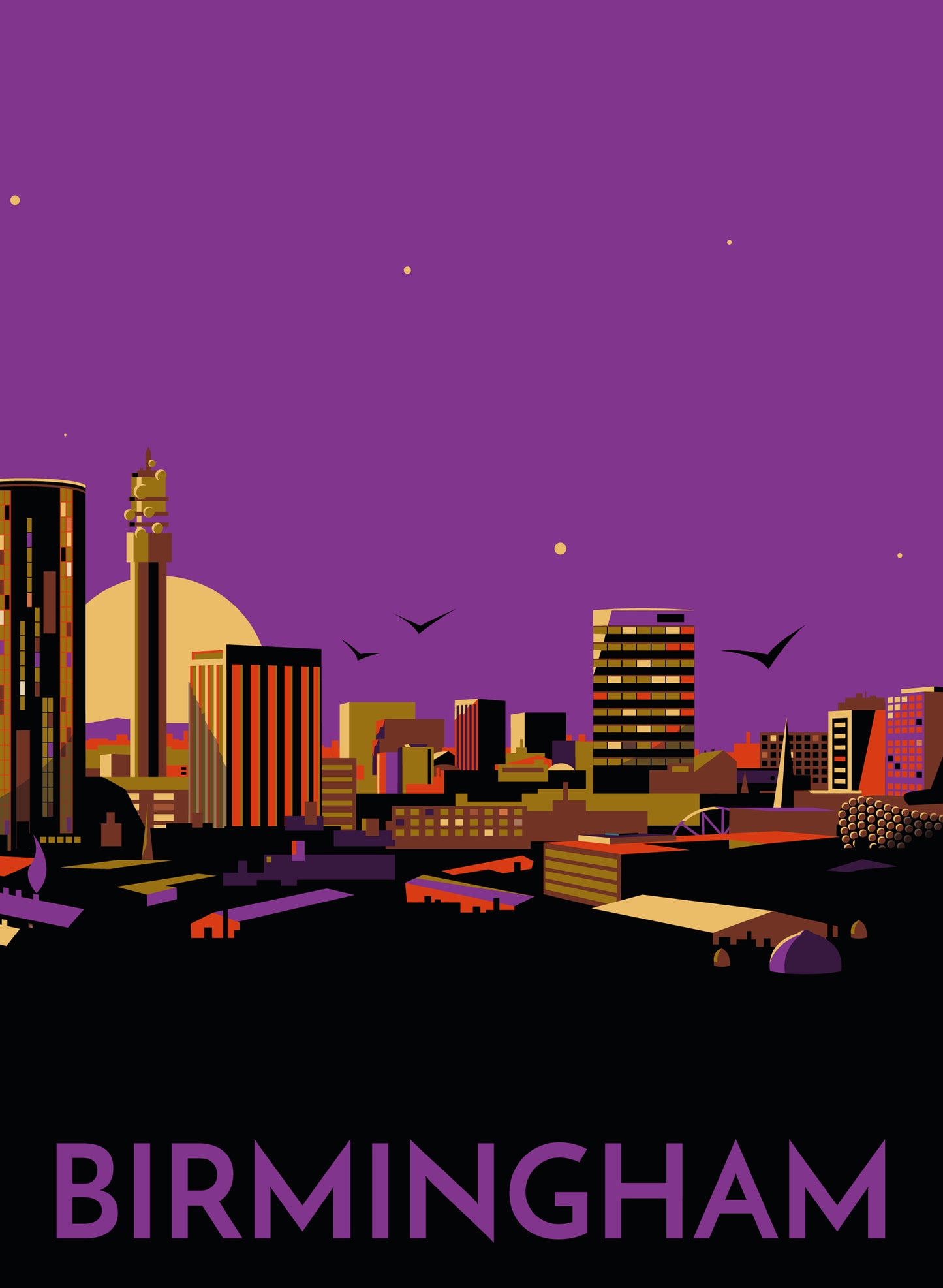 Birmingham Travel Poster
