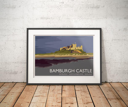 Bamburgh Castle Travel Poster
