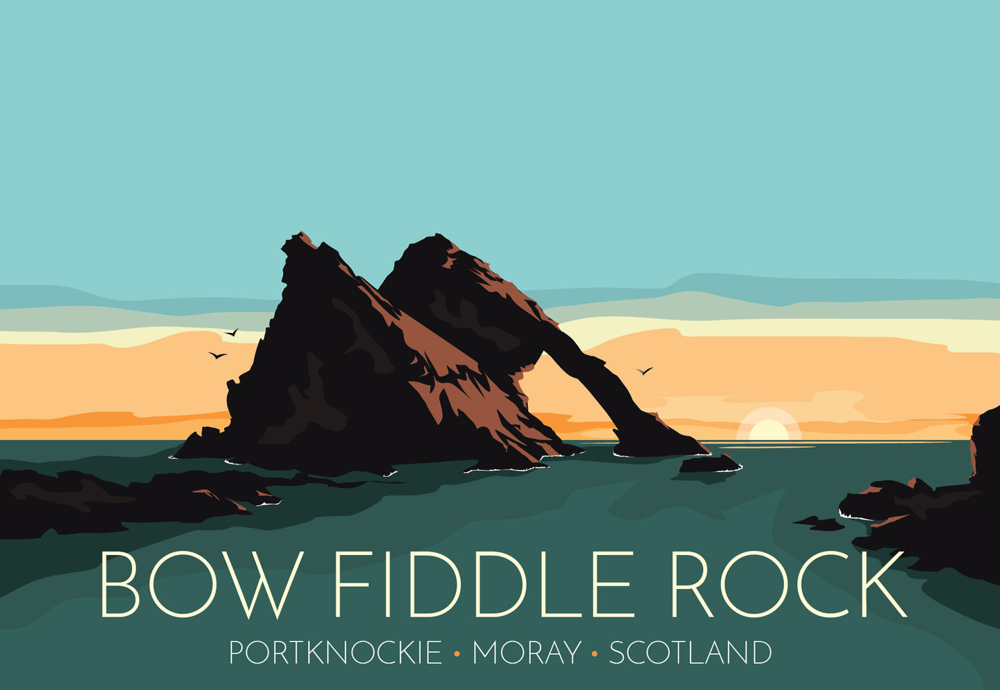 Bow Fiddle Rock Travel Poster