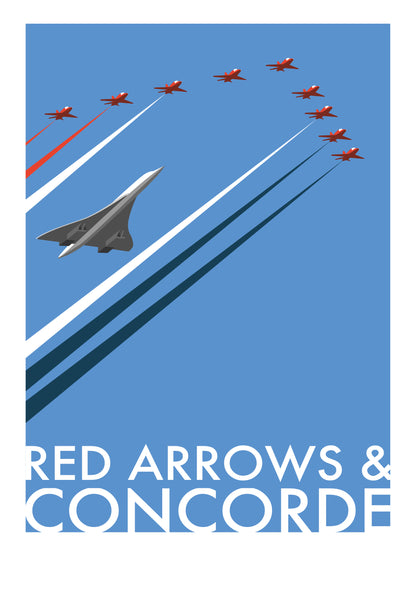 Concorde Print - Red Arrows