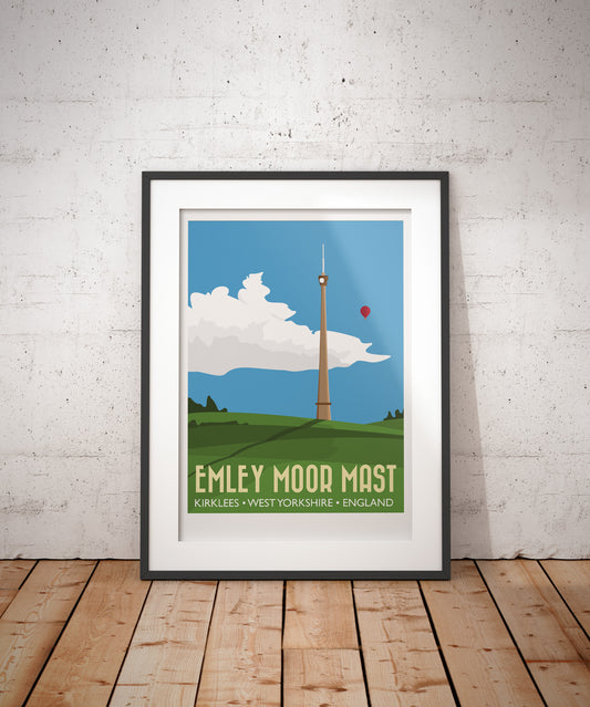 Emley Moor Mast Travel Poster