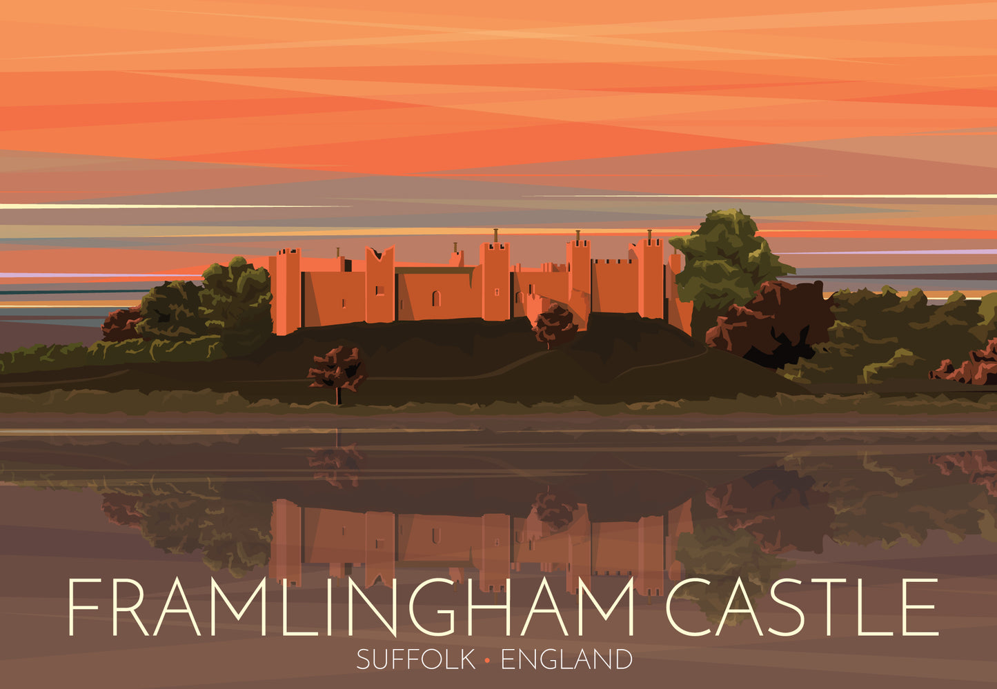 Framlingham Castle Travel Poster