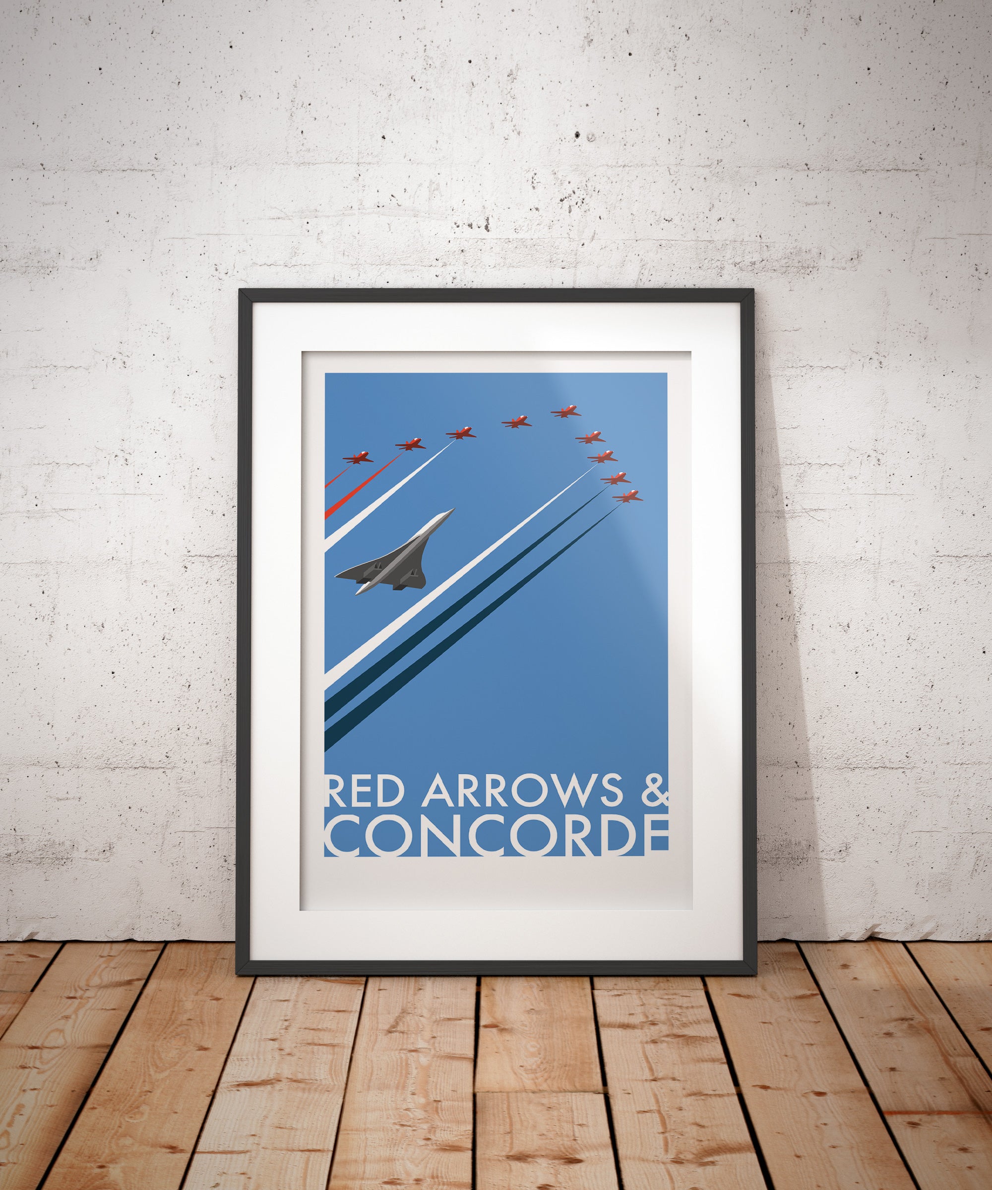 Concorde Print - Red Arrows - Georgina Westley Art Design