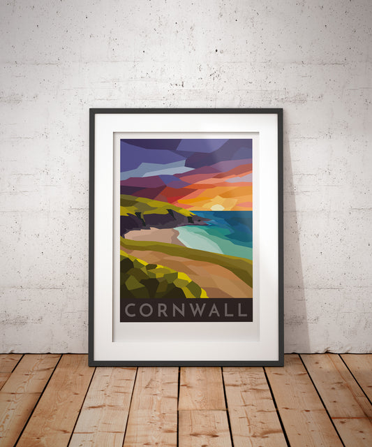 Cornwall Travel Art Poster