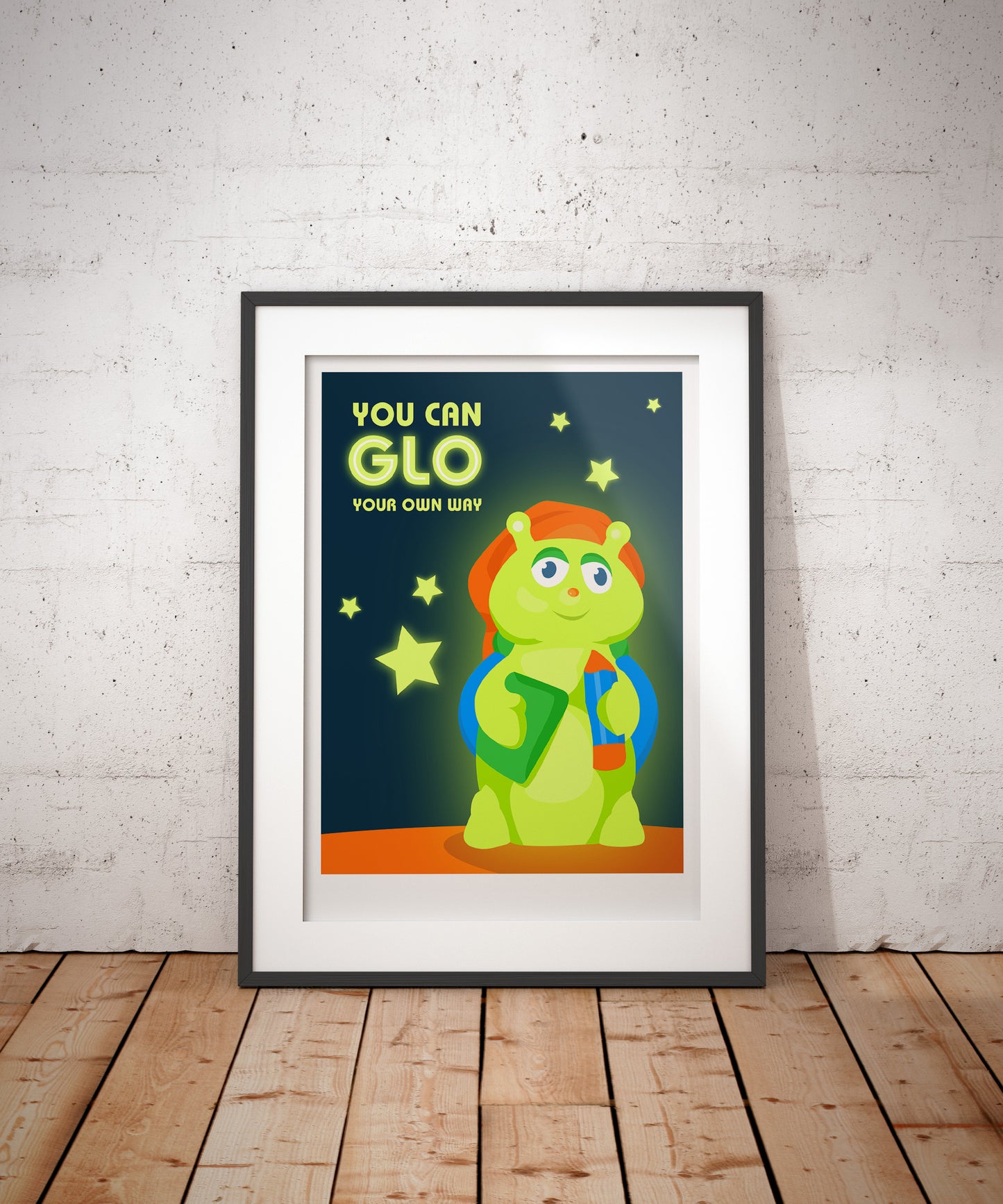 You can Glo your own way - Glo Friends / Glo Worm Art Print