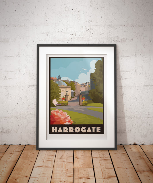 Harrogate Valley Gardens Travel Poster