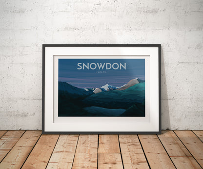 Snowdon Travel Poster