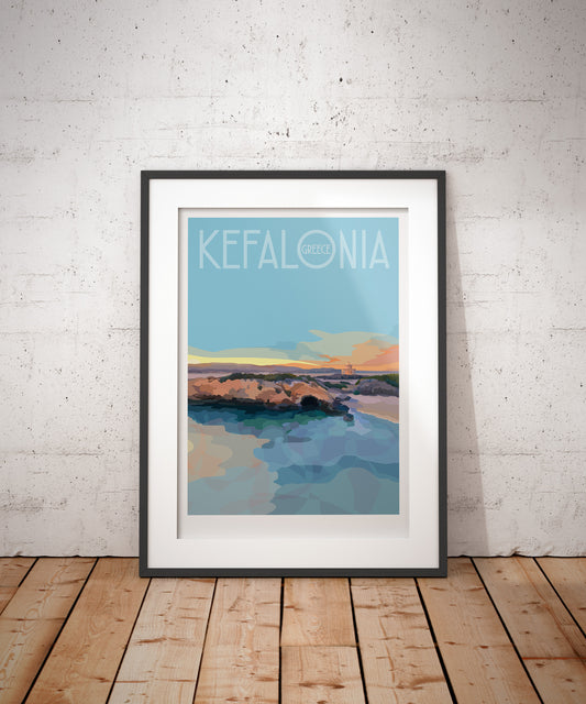 Kefalonia Argostoli Travel Poster