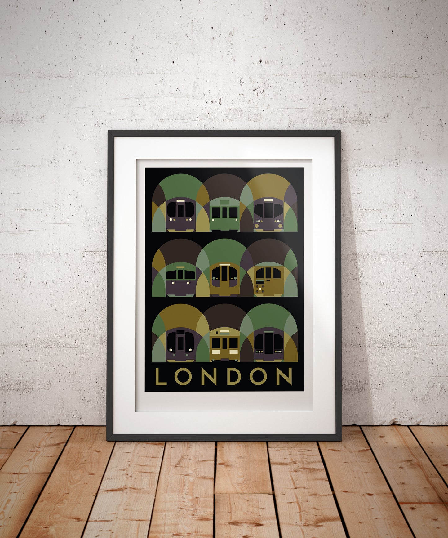 London Underground Art Print (Smoke Grey Colourway)