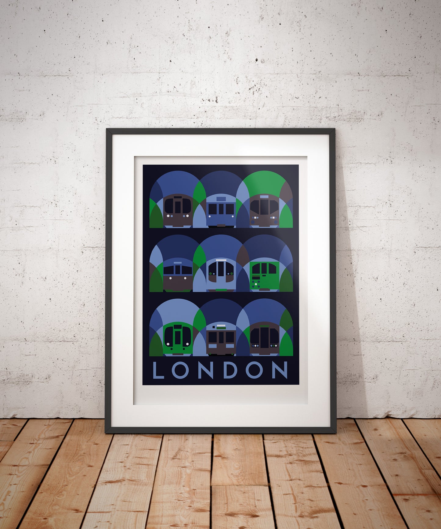 London Underground Art Print (Victoria Green Colourway)