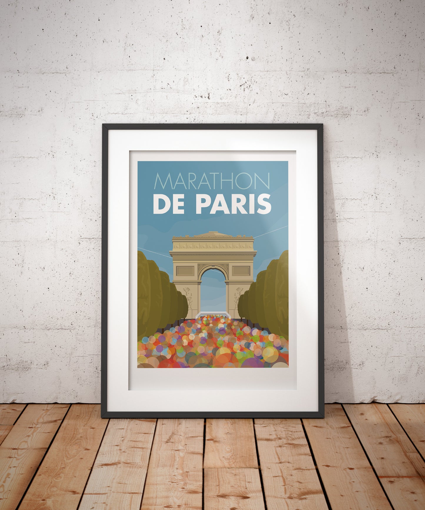 Marathon de Paris Travel Poster