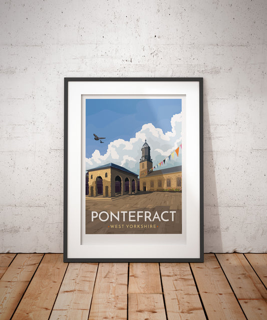 Pontefract Travel Poster