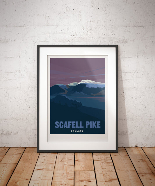 Scafell Pike Travel Art Poster