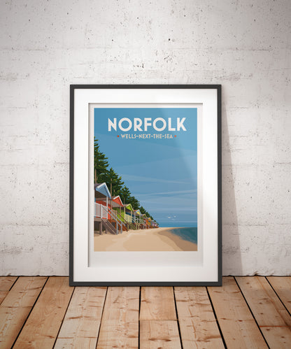 Wells-Next-The-Sea Norfolk Travel Poster