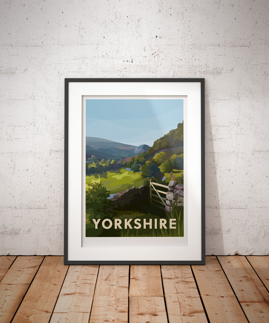 Yorkshire Countryside Travel Art Print