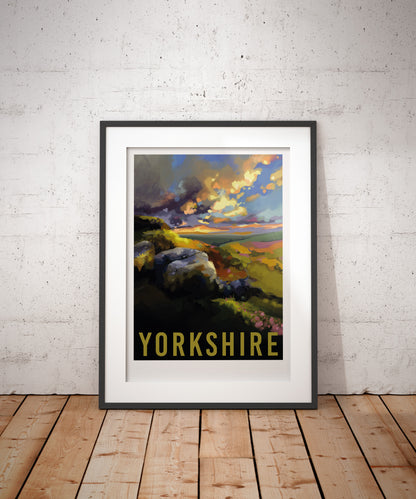 Yorkshire Sunset Travel Art Poster