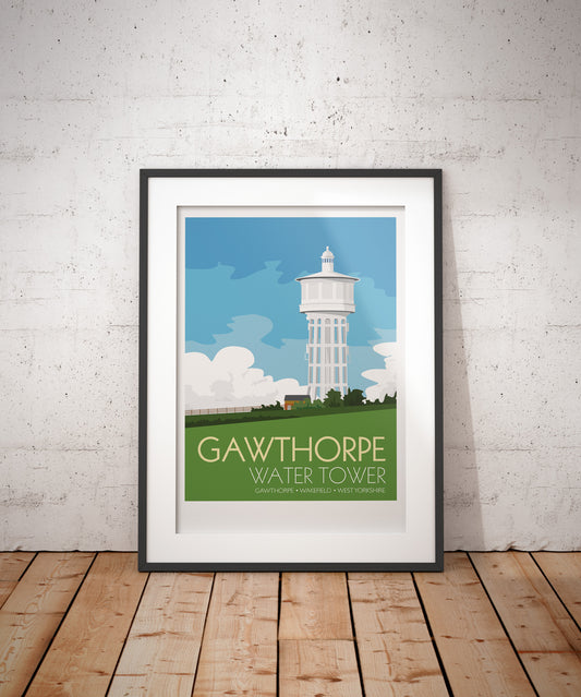 Gawthorpe Water Tower Travel Poster