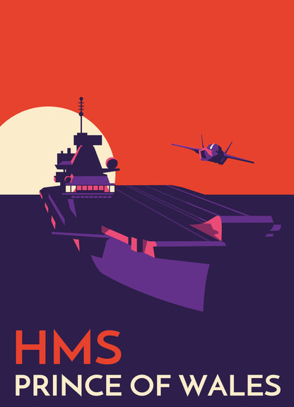 HMS Prince Of Wales, Royal Navy Art Print