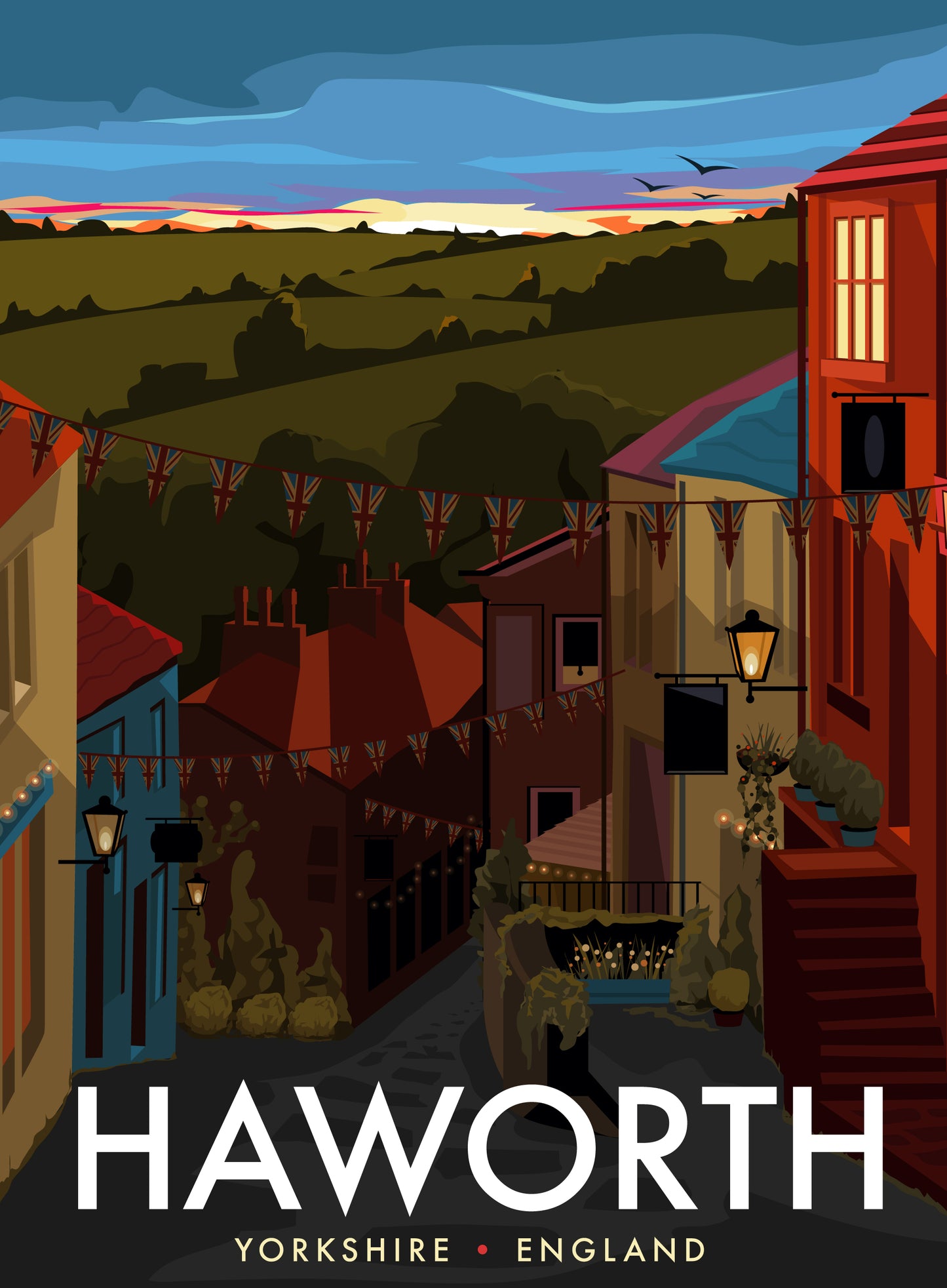 Haworth Travel Poster