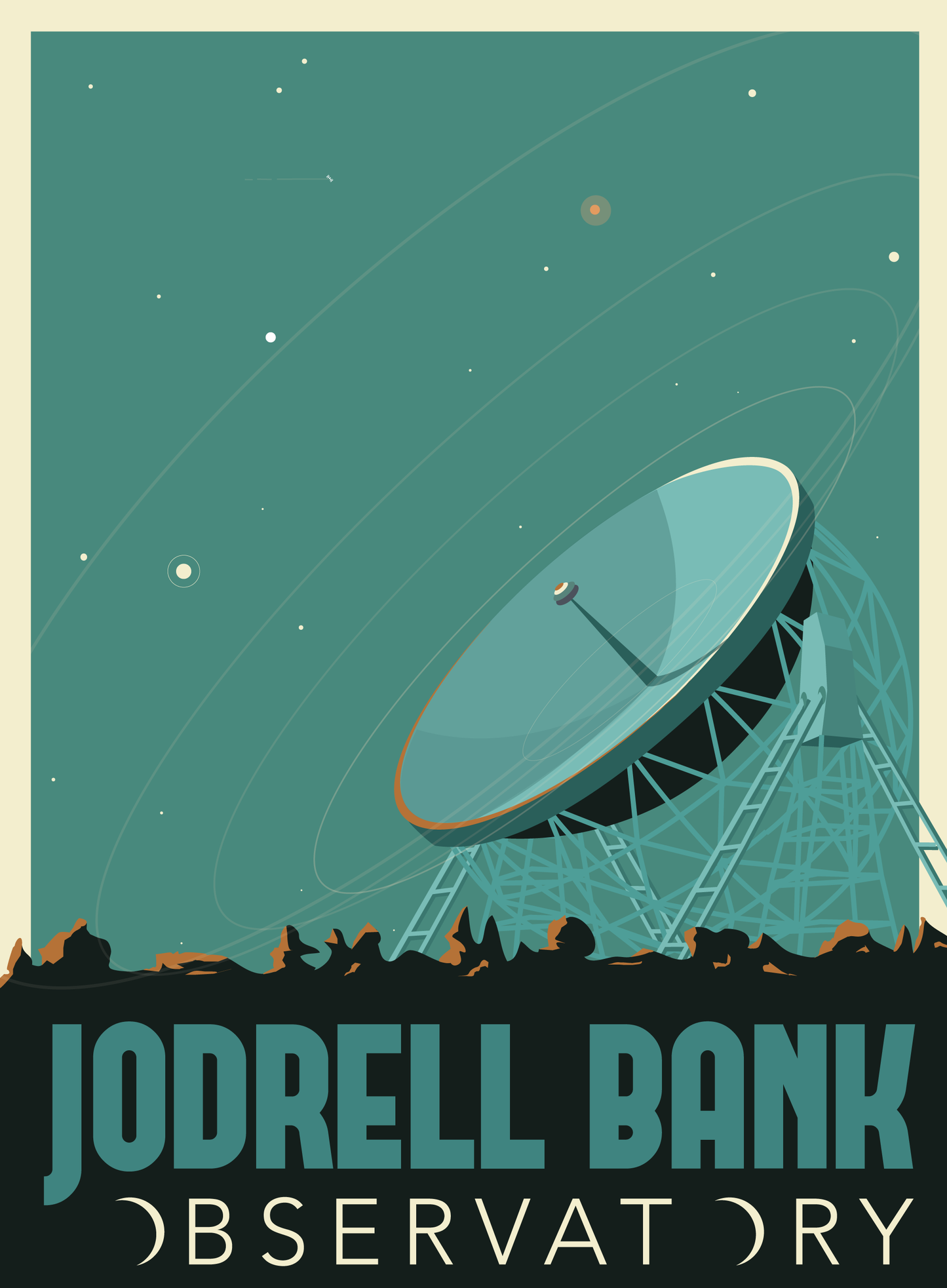 Jodrell Bank Observatory Travel Poster