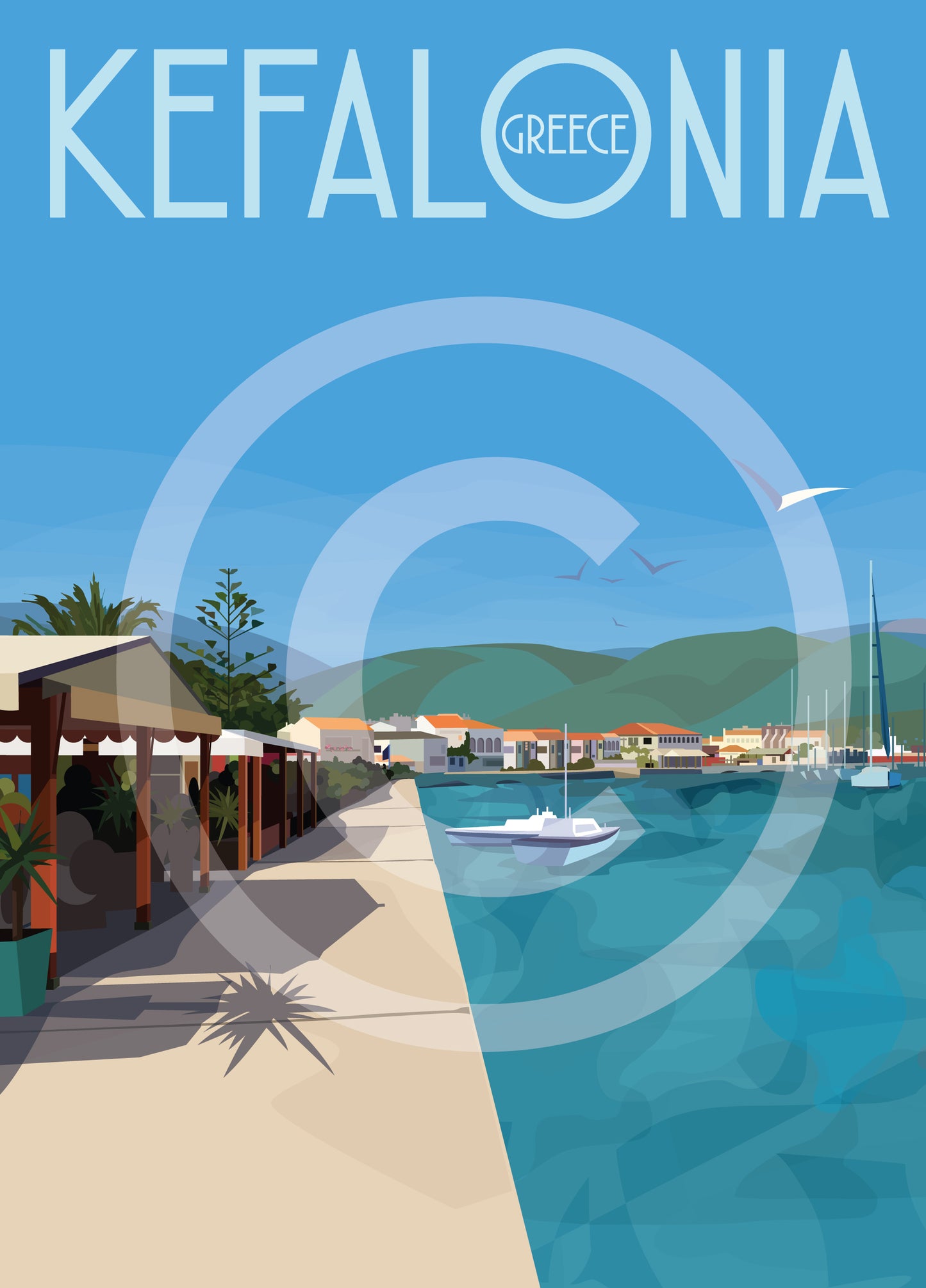 Kefalonia Sami Travel Poster