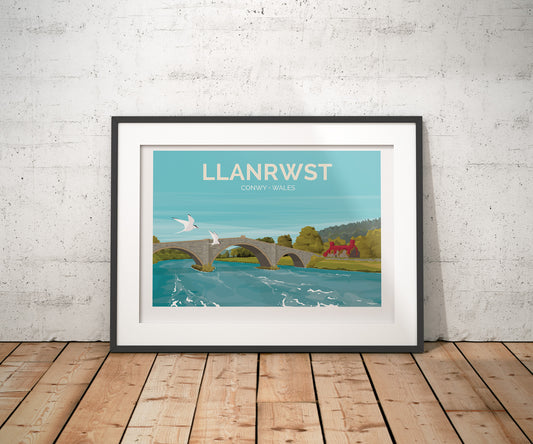 Llanrwst Travel Poster
