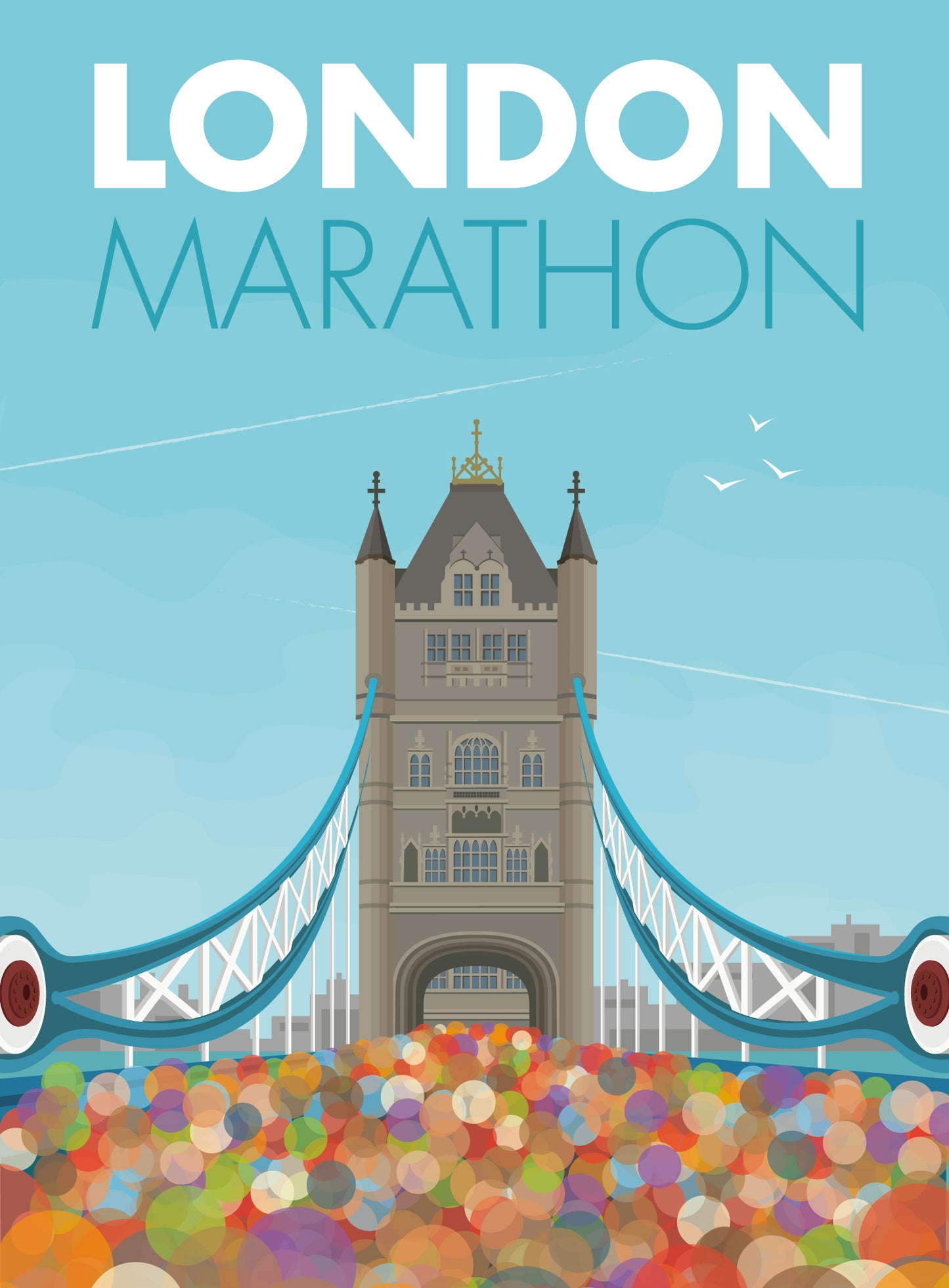 London Marathon Travel Poster