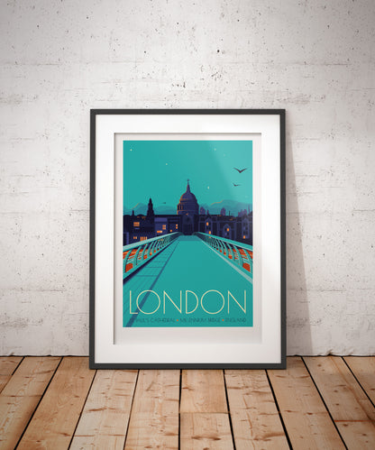 London, St Paul's Cathedral Travel Poster