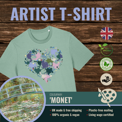 Art From The Heart T-Shirt Monet Colours