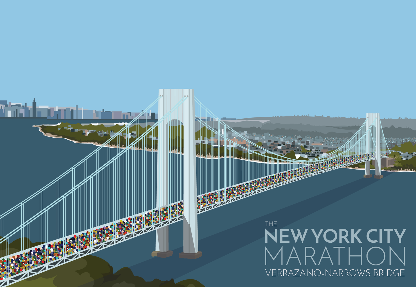 New York Marathon Travel Poster