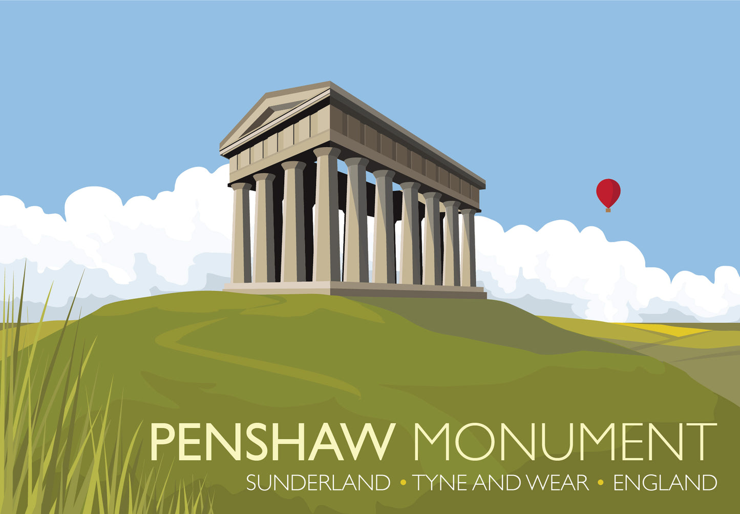 Penshaw Monument Travel Poster