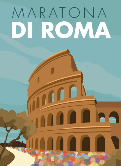 Maratona di Roma Travel Poster